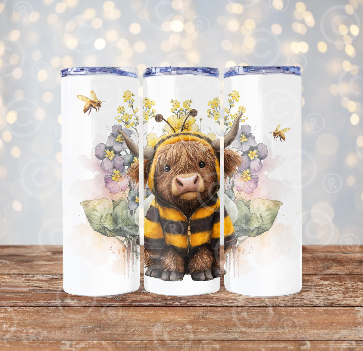 Highland bee 20oz tumbler