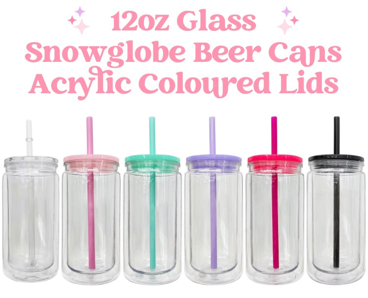 12oz acrylic snowglobe can