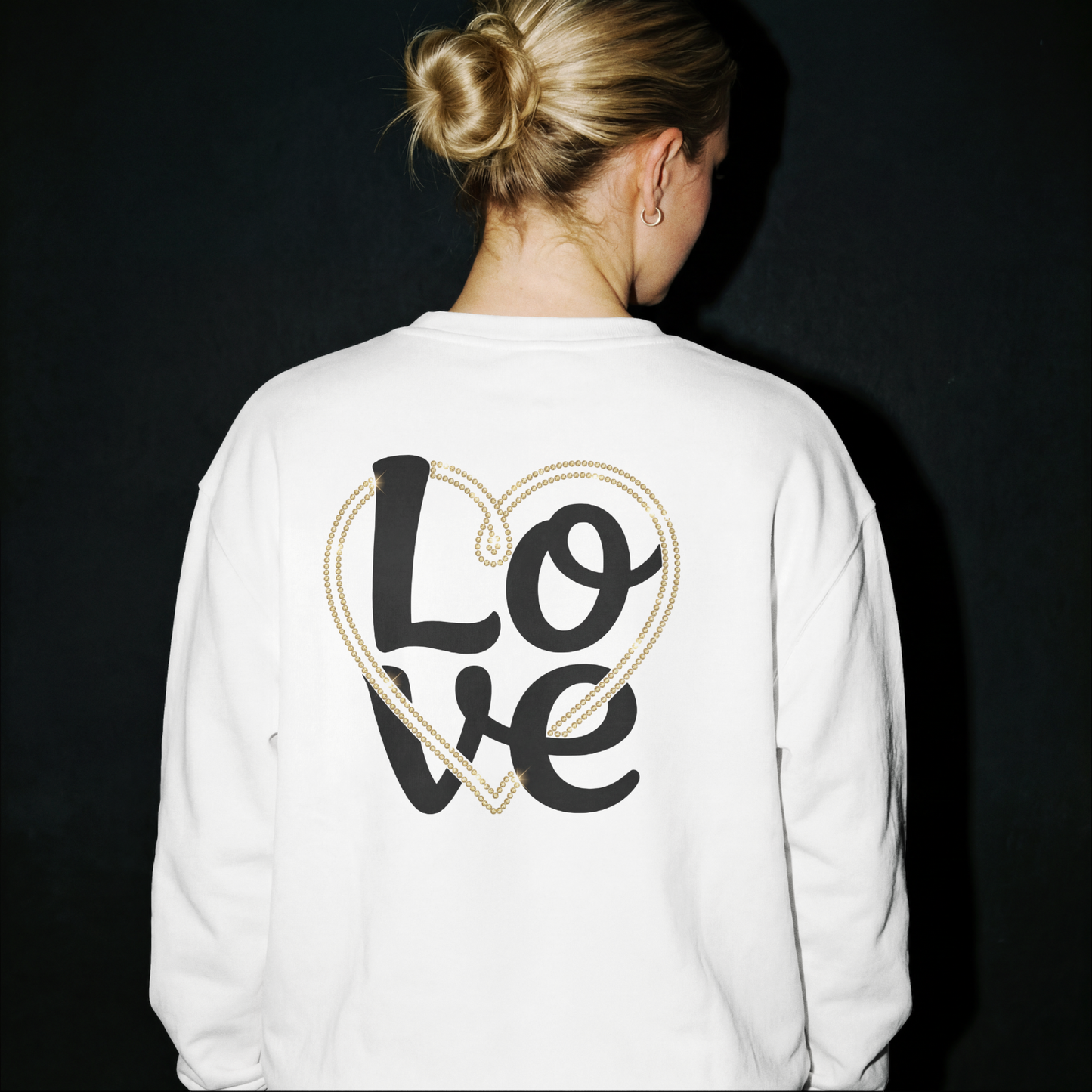 Love Rhinestone Template