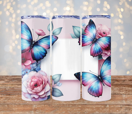 Personalised name butterfly 20oz tumbler
