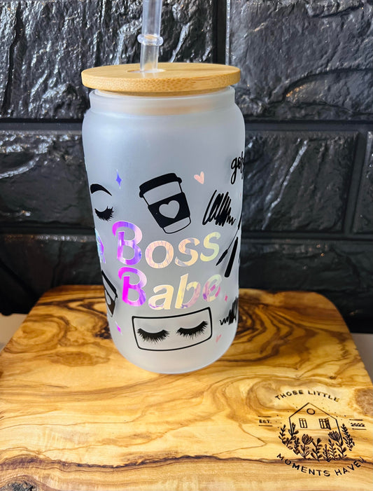 Boss Babe Glass Can