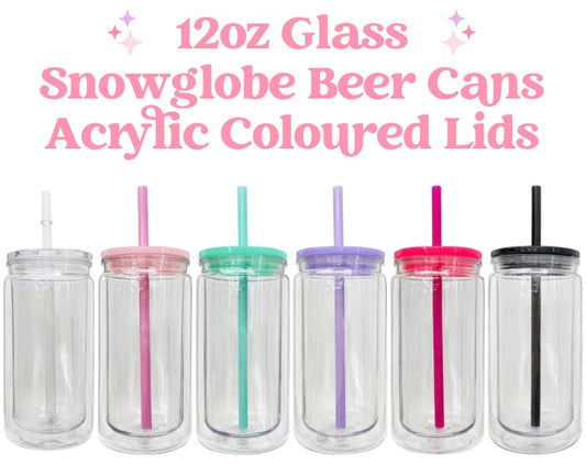 12oz acrylic snowglobe can