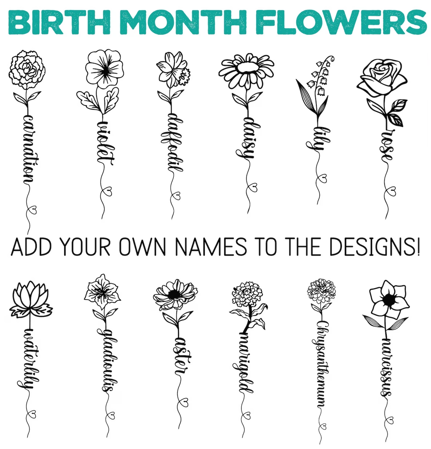 Birth Flower Bookmark