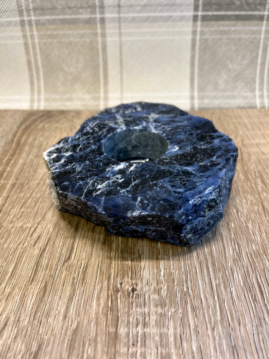 Sodalite tea light holder